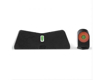 XS Sights Night Sight Set for Glock 31-36, 38 Pistols, Green with Orange Outline Front, Green with White Outline Rear - GL-0009S-5N