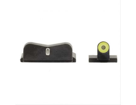 XS Sights Night Sight Set for S&W M&P 9mm, 40, 45 Full Size, Compact, M2.0 Pistols, Green with Yellow Outline Front, Green with White Outline Rear - SW-0029S-5Y