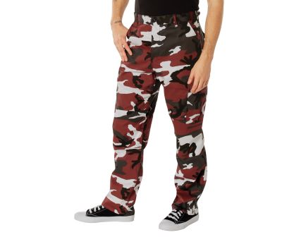 Rothco Color Camo Tactical Bdu Pants - Red Camo, Small