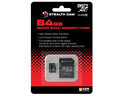 Stealth Cam 64 GB Single Pack Micro SD Memory Card - STC-64MICSD
