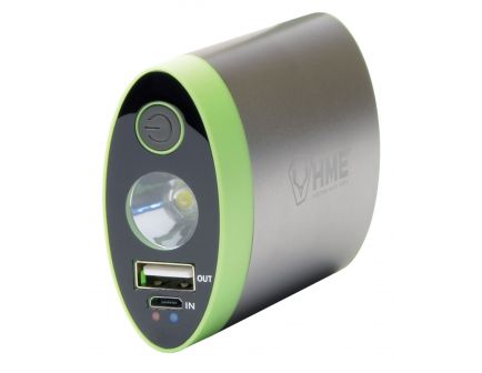 HME Silver/Green Aluminum/ABS Plastic Hand Warmer w/ Flashlight - HW