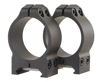Warne Scope Mounts Maxima 30mm Medium Steel Fixed Scope Ring, Matte Black - 214M