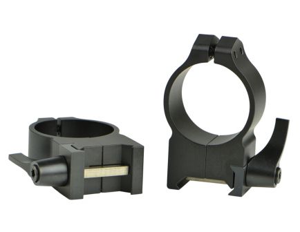 Warne Scope Mounts Maxima 30mm High Steel Quick Detach Scope Ring, Matte Black - 215LM