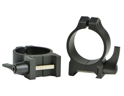 Warne Scope Mounts Maxima 30mm Low Steel Quick Detach Scope Ring, Matte Black - 213LM