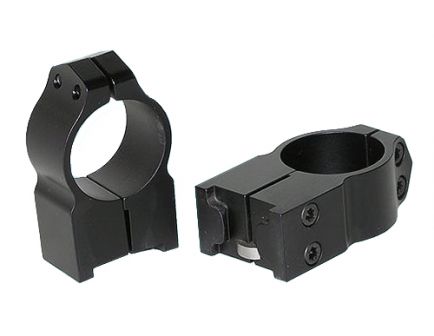 Warne Scope Mounts Maxima Ruger M77/Hawkeye 1" High Steel 2-Piece Fixed Scope Ring, Matte Black - 2R7M