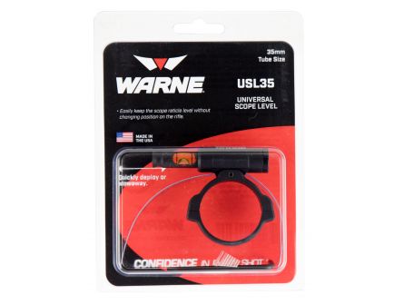 Warne Scope Mounts 35mm 6061 Aluminum 1-Piece Universal Scope Level, Black - USL35