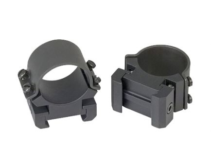 Weaver Sure Grip 1" Medium Steel 2-Piece Quick Detach Top Mount Scope Ring, Black - 49160