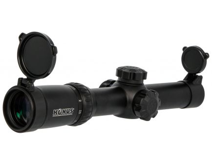 Konus USA KonusPro M-30 1-4x24mm Dual Illuminated Red/Blue Engraved Circle Dot Rifle Scope - 7184