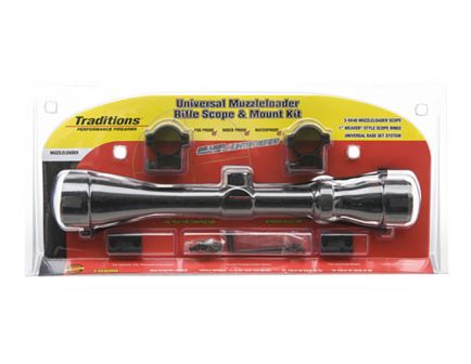 Traditions 3-9x40mm Duplex Non Illuminated Muzzleloader Rifle Scope Kit - A1171