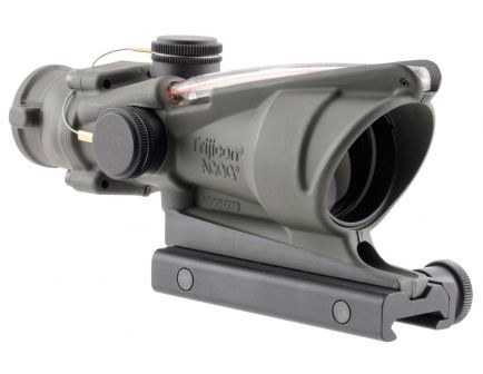 Trijicon ACOG 4x32mm Dual Illuminated Red 5.56/.223 BDC Chevron Rifle Scope, OD Green - 100309