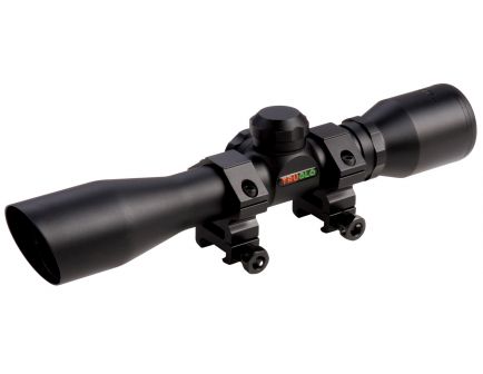 TruGlo Compact Crossbow 4x32mm Range Finder/Trajectory Compensating Rifle Scope w/ Ring, Black - TG8504B3
