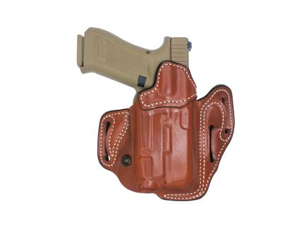 DeSantis Gunhide Vengeance Scabbard Sig Sauer P320C OWB Holster RH Leather Tan - Secure and Comfortable - 201TA2SZ0