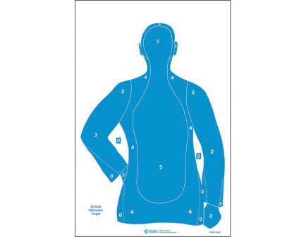 Action Target Law Enforcement 23" x 35" Silhouette B-21 Qualification Target, Blue, 100/box - B-21EBLUE100