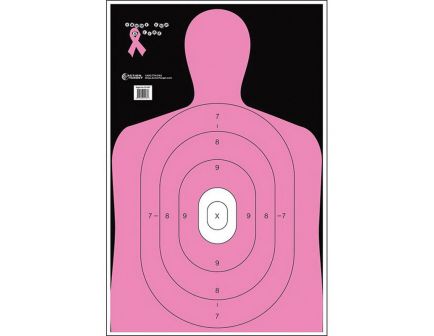 Action Target Law Enforcement 23" x 35" Silhouette B-27E Breast Cancer Target, Pink, 100/box - B-27E-NPT100