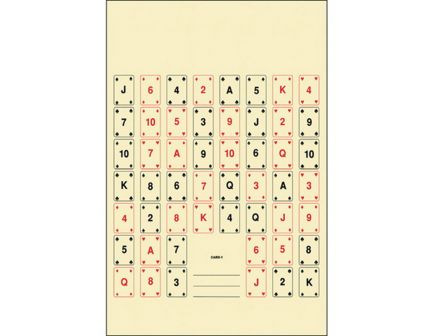 Action Target Law Enforcement 22.5" x 24" Set of 52 #1 Playing Card Target, Black/Red, 100/box - CARD-1-100