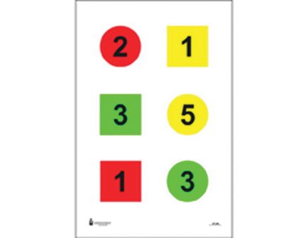 Action Target Law Enforcement 23" x 35" Circle/Square Version 4-A Discretionary Command Training Target, 100/box - DT-4A-100