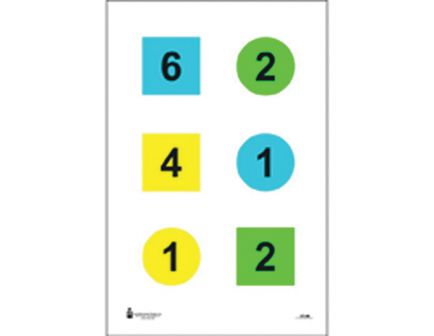 Action Target Law Enforcement 23" x 35" Circle/Square Version 4-B Discretionary Command Training Target, 100/box - DT-4B-100