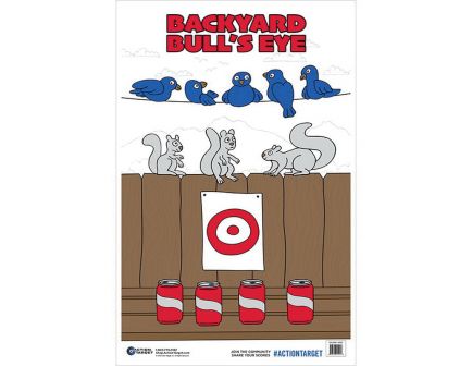 Action Target 23" x 35" Back Yard Bullseye Target, Multi-Color, 100/box - GS-BKYARD-100