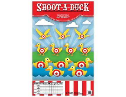 Action Target 23" x 35" Shoot-A-Duck Target, Multi-Color, 100/box - GS-CARDUCK-100