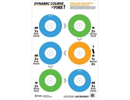 Action Target 23" x 35" Circular Dynamic Course of Fire-1 Target, 100/box - GS-DCFIRE1-100INC