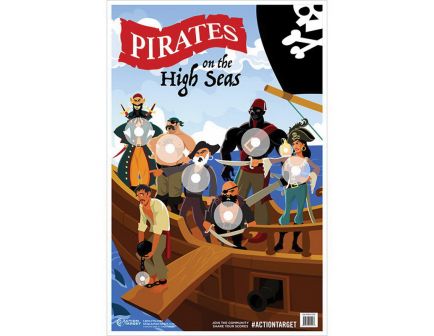 Action Target 23" x 35" Pirates/Sailor High Seas Target, Multi-Color, 100/box - GS-PIRATES-100