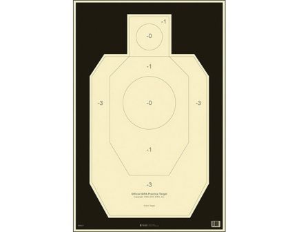 Action Target Law Enforcement 23" x 35" Silhouette Official IDPA Paper Practice Target, Tan/Black, 100/box - IDPA-P-100