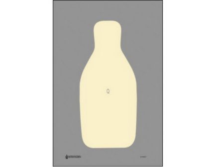 Action Target Law Enforcement 22.5" x 34.5" Standard Center Mass FBI/DEA Q Target on Manila Target Paper, Gray/Ivory, 100/box - Q-T-100
