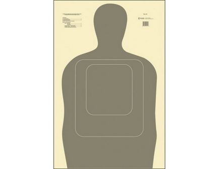 Action Target Law Enforcement 24" x 45" Silhouette Standard TQ-15 Target, Gray, 100/box - TQ-15-GRAY-100