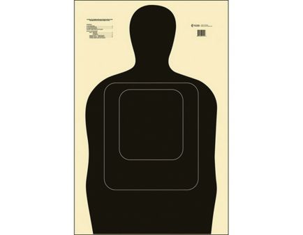 Action Target Law Enforcement 24" x 45" Silhouette Standard TQ-15 Target, Black, 100/box - TQ-5-BLACK-100