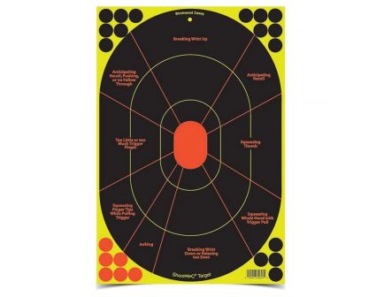 Birchwood Casey Shoot-N-C 12" x 18" Self-Adhesive Oval Trainer Target, Black, 100/pack - 34653