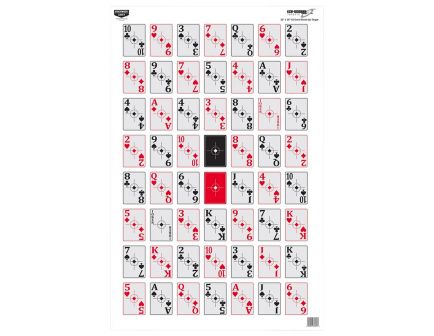 Birchwood Casey EZE-Scorer 23" x 35" Playing Cards Target, 100 Pack - 37028
