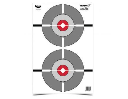 Birchwood Casey EZE-Scorer 12" x 18" Double Bullseye Target, 100/pack - 37061
