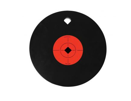 Birchwood Casey World of Targets 8" x 0.375" Crosshair Bullseye Single Hole Gong, Orange/Black - 47603