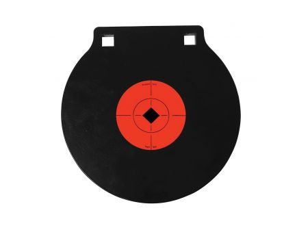 Birchwood Casey World of Targets 10" x 0.375" Crosshair Bullseye Double Hole Gong, Orange/Black - 47615
