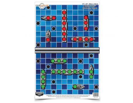 Birchwood Casey Pregame Battle at Sea 12" x 18" Splatter Target, White Enhancement, Blue Target, 100/pack - 35581
