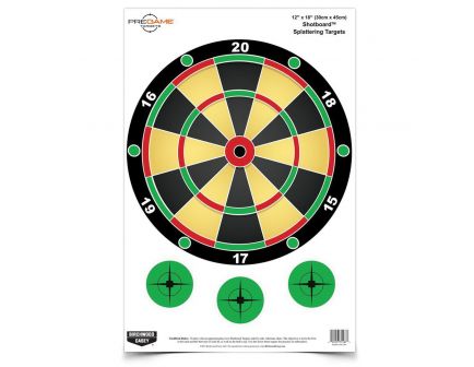 Birchwood Casey Pregame Shotboard 12" x 18" Dart Board Target, Multi-Color, 100/pack - 35583