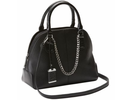 Bulldog Cases Satchel Purse w/ Holster, Black with Black Trim and Chain - BDP-021