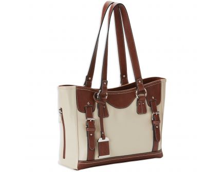 Bulldog Cases Tote Medium Purse w/ Holster, Sand/Stone - BDP-052