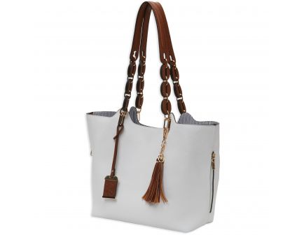 Bulldog Cases Tote Braided Purse w/ Holster, White - BDP-055