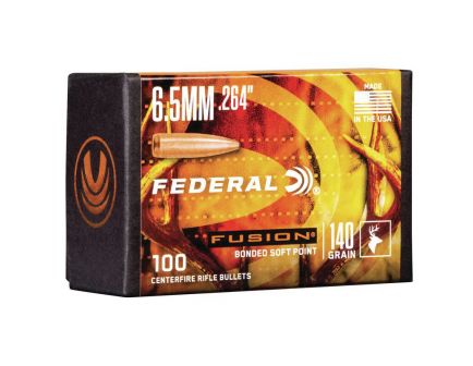 Federal Fusion Component 6.5mm 140 gr SP Bullet, 100/box - FB264F2
