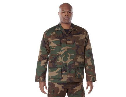 Rothco Twill Bdu Shirt - Woodland Camo, 3X-Large
