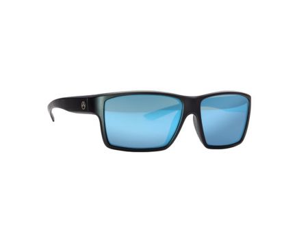 Magpul Industries Explorer Medium Wraparound Eyewear, Polarized Bronze/Blue Mirror Lens, Matte Black Frame - MAG1025-240