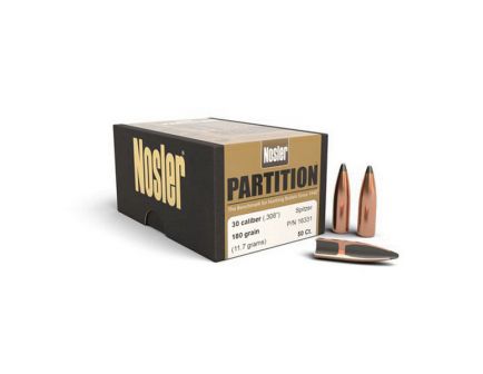 Nosler Partition .30 180 gr FBSPT Rifle Bullet, 50/box - 16331