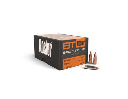 Nosler Ballistic Tip Varmint .22 60 gr SBT Rifle Bullet, 250/box - 39473