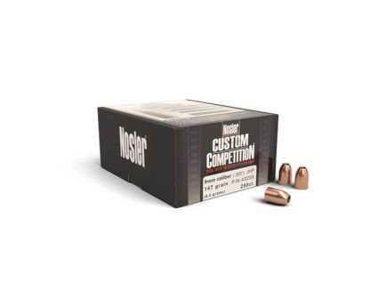 Nosler Custom Competition Match 9mm 147 gr FBJHP Handgun Bullet, 250/box - 43258