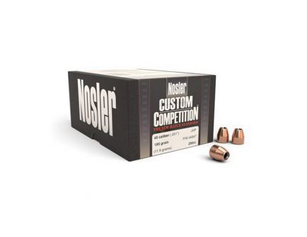 Nosler Custom Competition Match .45 185 gr JHPBT Handgun Bullet, 250/box - 44847