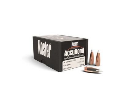 Nosler AccuBond .30 125 gr SBT Rifle Bullet, 50/box - 52165