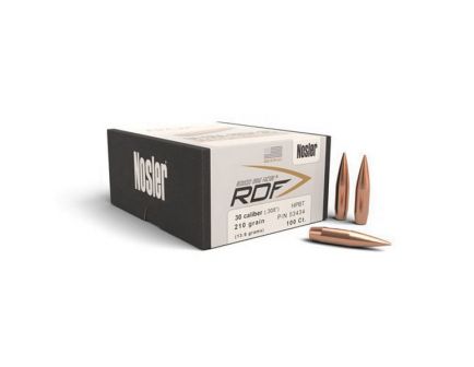 Nosler RDF .30 210 gr HPBT Rifle Bullet, 100/box - 53434