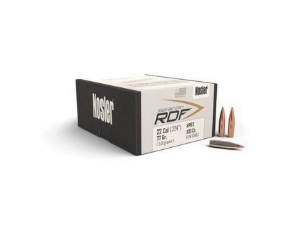 Nosler RDF .22 77 gr HPBT Rifle Bullet, 100/box - 53452