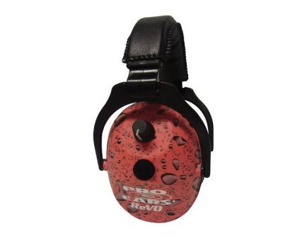 Pro Ears ReVO 25 dB Over the Head Hearing Protection Electronic Earmuff, Pink Rain - ER300PR